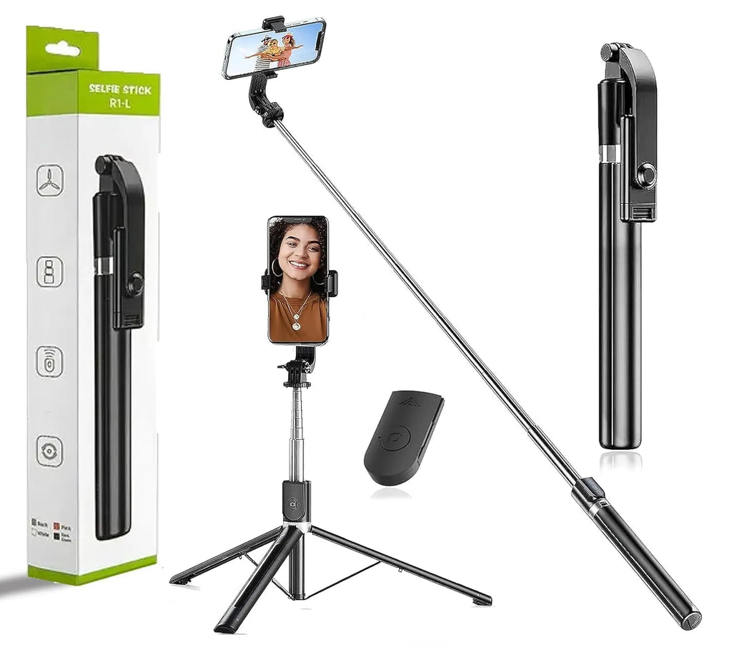 R1L 3-in-1 Wireless Selfie Stick with Tripod & Bluetooth Remote